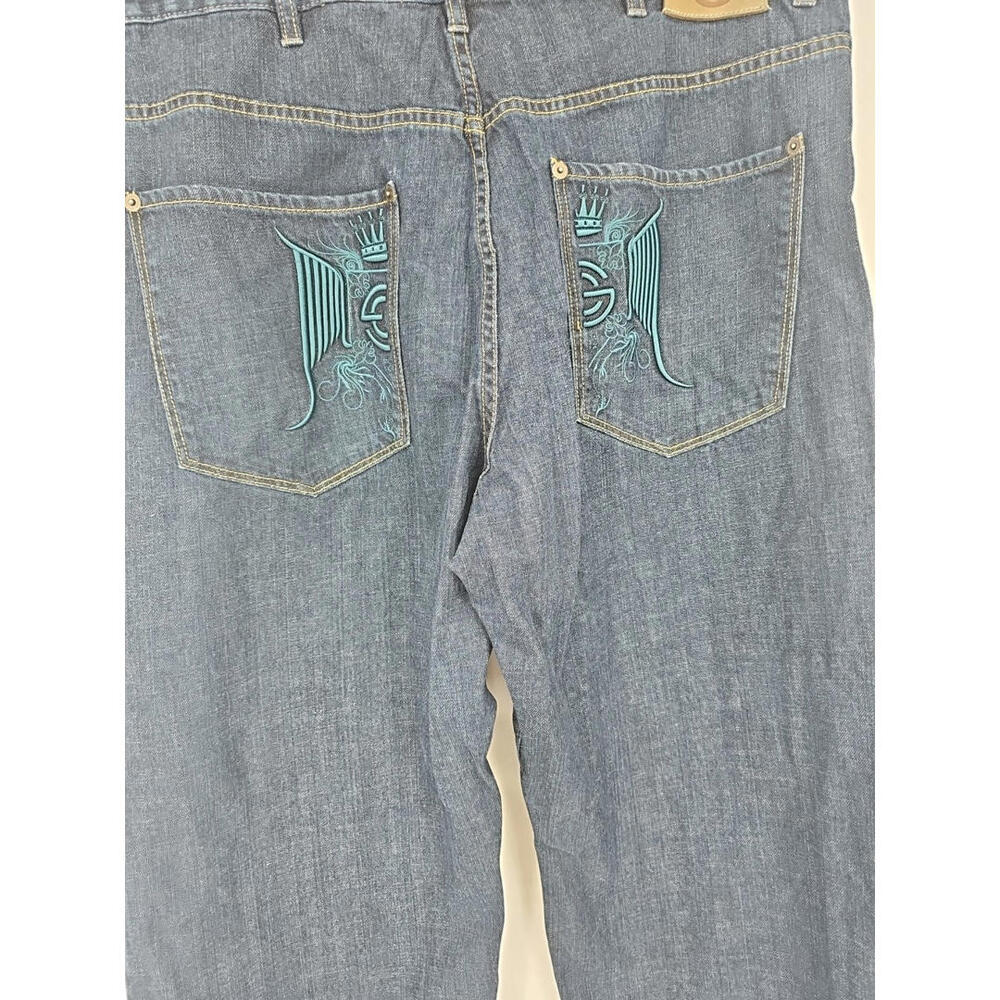 Vintage Sean John Jeans‎ Mens Denim Embroidered Crown Wings Skater Grunge Y2K 38